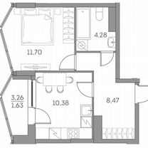 1-к. квартира, 36,5 м², 17/28 эт.