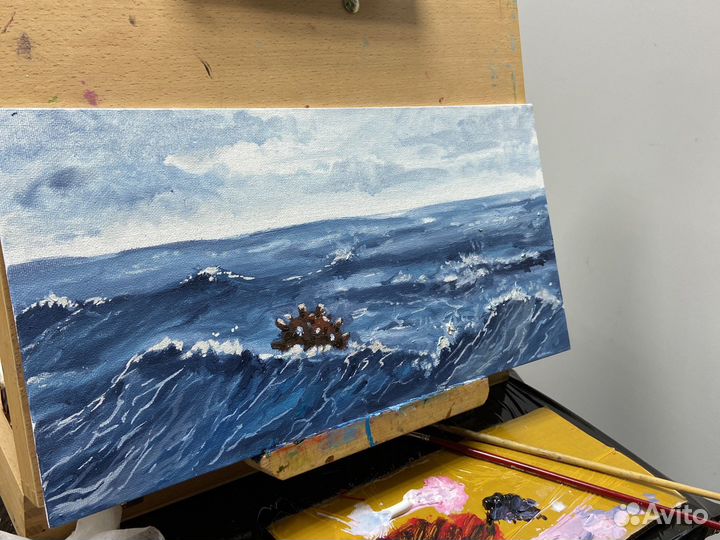 Картина маслом на холсте 40х20