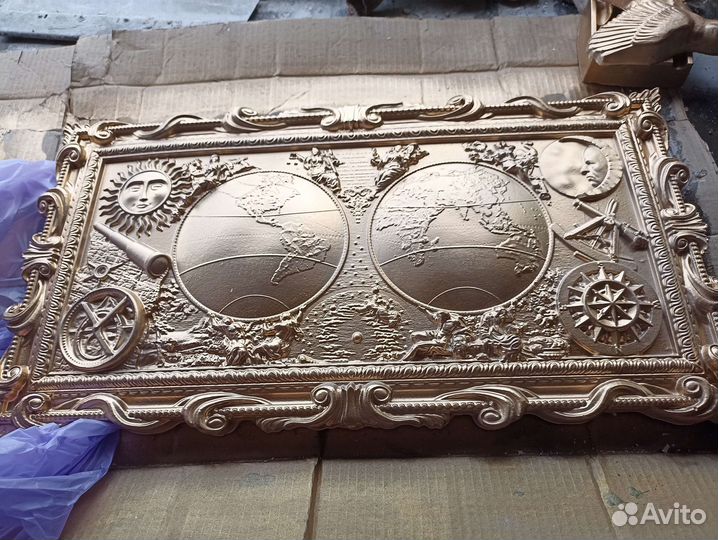 Декоративное панно карта мира И другие