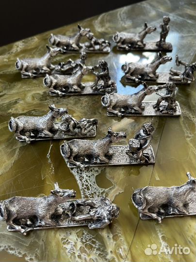 Бронза Серебрение Антикварная