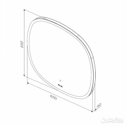 Зеркало AM.PM Func 65 m8fmox0651wgs Белое