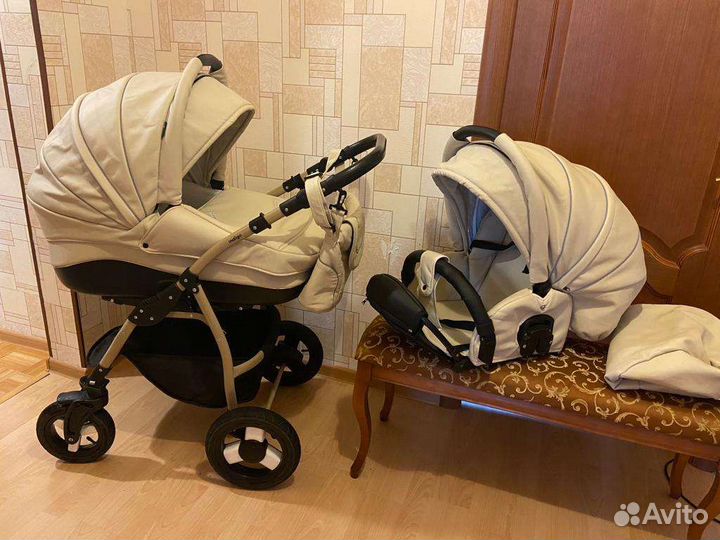 Коляска 2 в 1 эко кожа