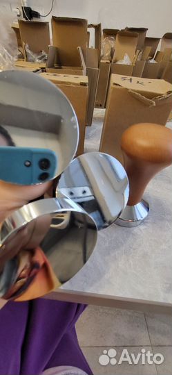 Темпер для кофе 51мм с деревянной ручкой