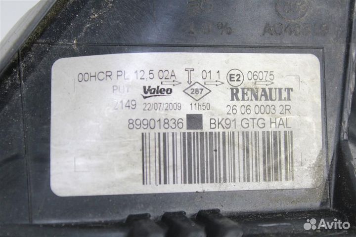 Фара левая Renault Laguna 3