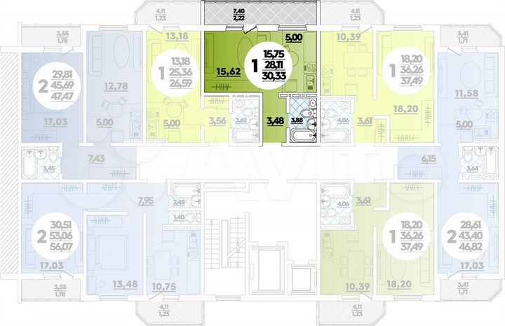 Квартира-студия, 30,3 м², 7/16 эт.