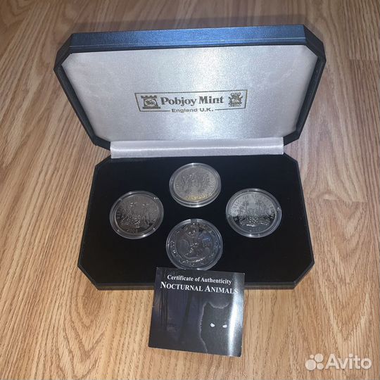 Набор монет серебро Ночные животные (Сьерра Леоне)