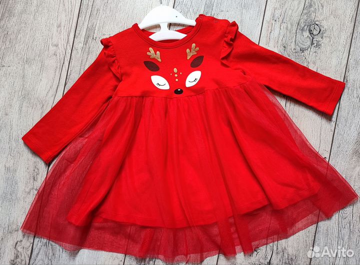 Новогоднее платье для девочки 92