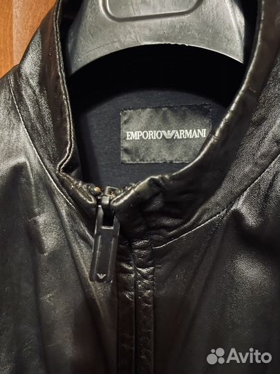 Кожаная куртка emporio armani оригинал