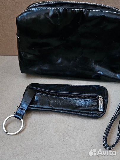 Косметичка из натуральной кожи и ключница, новые