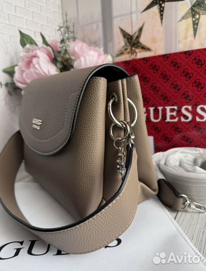 Сумка Guess digital бежевая