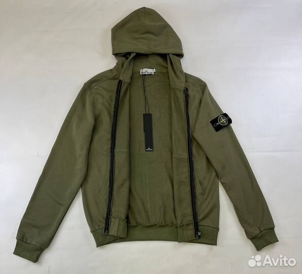 Зип худи Stone Island хаки оливковая (L)