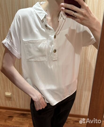 Рубашка блузка летняя O’stin лен/вискоза