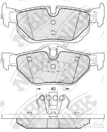 Колодки тормозные BMW E81/E87/E90/E91/E84 X1 за