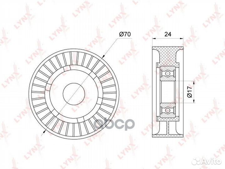 Ролик натяжной приводного ремня audi A4 1.8tfsi