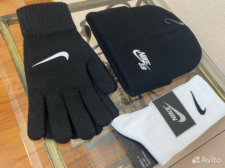 Стильный набор Найк комплект шапка