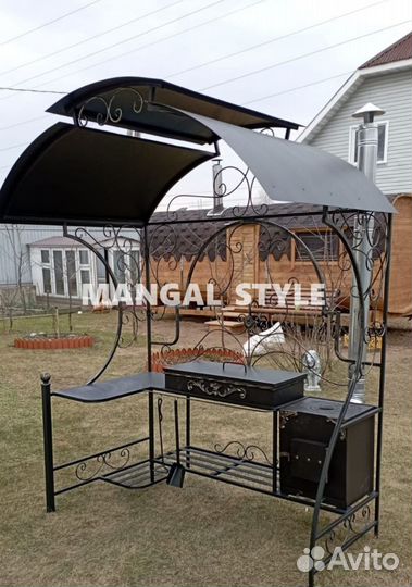 Мангал с крышей