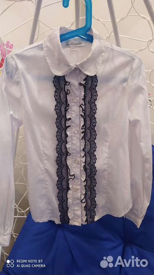 Блузки школьные 122 128