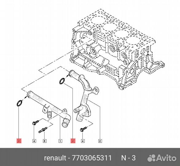 Кольцо уплотнительное(7703065106)