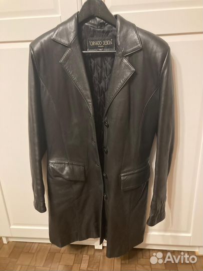 Курта кожаная женская демисезонная