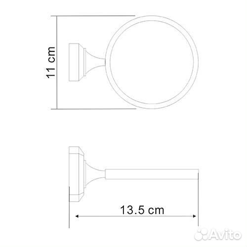 Держатель для ершика Wasserkraft Oder K-C173 хром