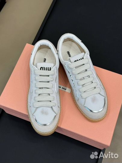 Кеды Miu Miu женские кожаные