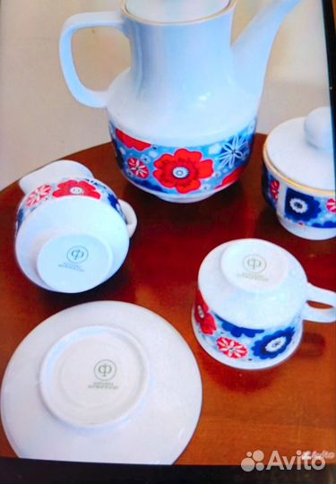 Кофейный сервиз ГДР, Кольдитц, винтаж