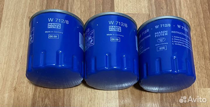 Масляный фильтр mann filter w712/8