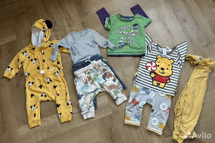 Вещи пакетом h&m 68-74 на 6-9 месяцев