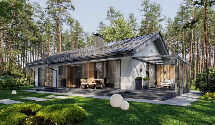 Коттедж 100 м² на участке 7 сот.