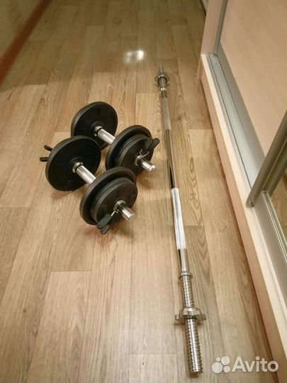 Гантели штанга гриф разборные железные