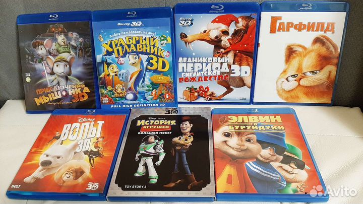 Мультфильмы blu-ray лицензия б/у