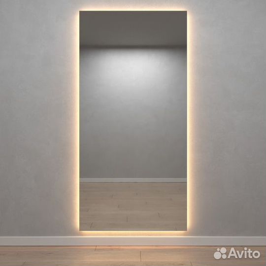Зеркало с парящей подсветкой