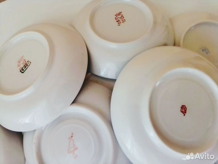 Блюдца, пиалы СССР Дулево, Вербилки СССР