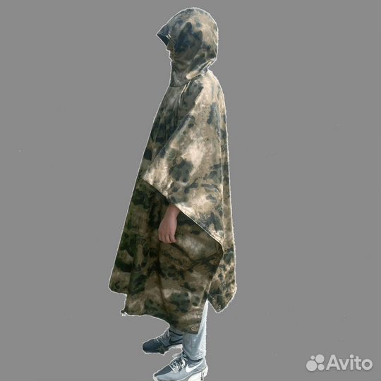 Дождевик пончо,военный