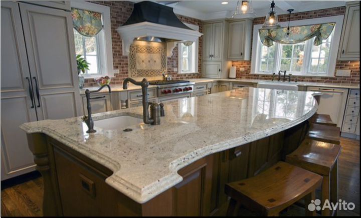 Столешница из мрамора, гранита, травертина, оникса