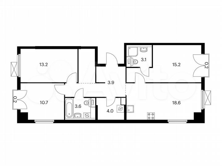 3-к. квартира, 81,8 м², 7/9 эт.