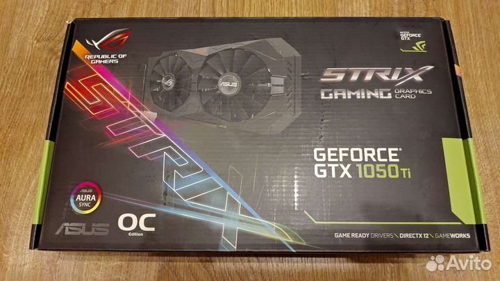 Видеокарта Asus gtx 1050 ti Strix 4gb
