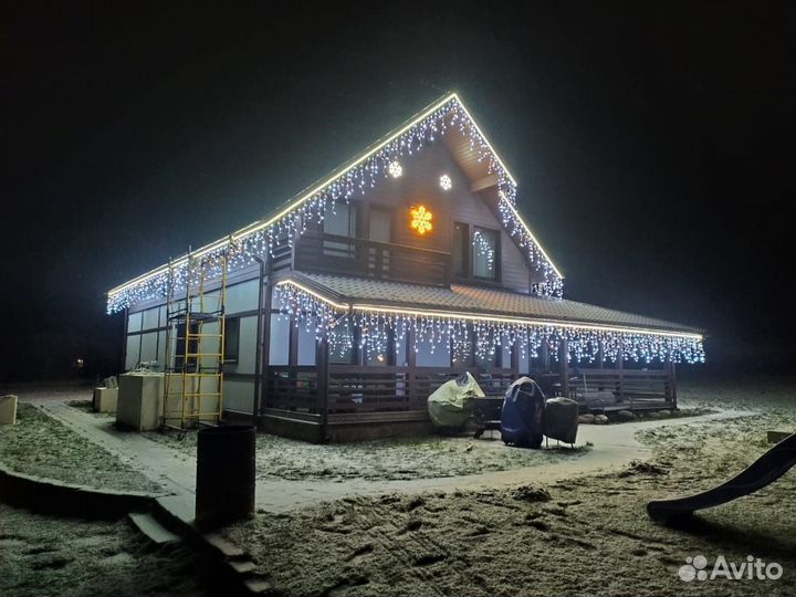 Гирлянда уличная Бахрома 3 метра 100 Led