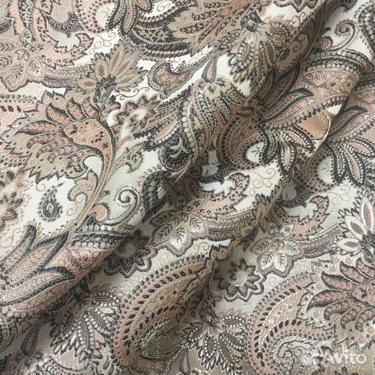 Ткань мебельная флок велюр жаккард