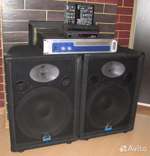 Колонки W-Music 1200W Усилитель Микшер Микрофон