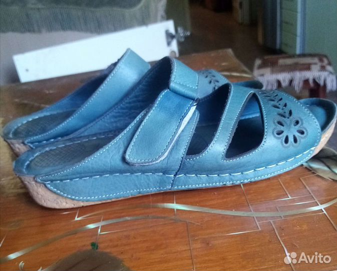 Сабо, сланцы. Натур. кожа. Турция