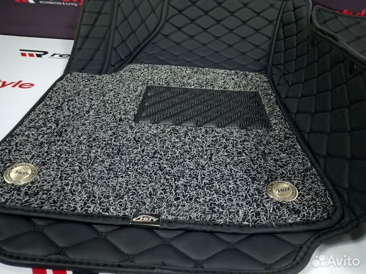 Ковры салона 3D Nissan Patrol 62 Левый руль Черные