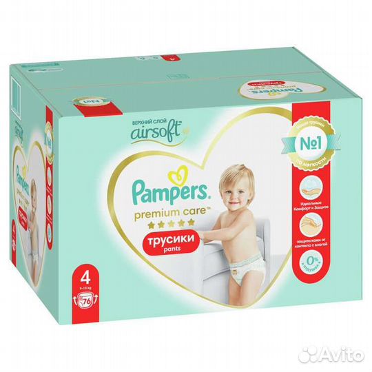 Pampers 3,4 трусики premium care