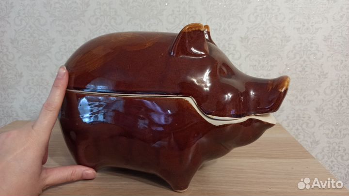 Форма для запекания керамика свинья