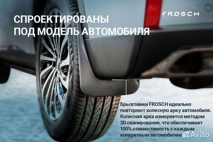 Брызговики передние подходят для exeed VX 2021 - 2 шт.(optimum) в пакете / Эксид вх