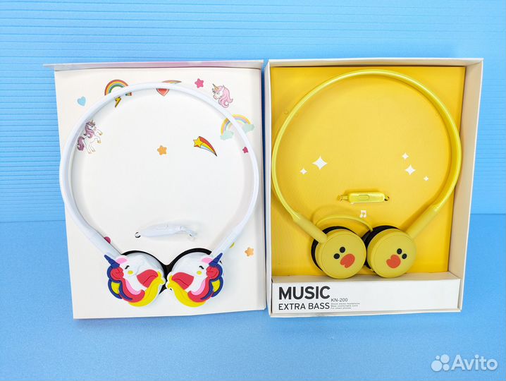 Наушники Extra Bass проводные 3.5мм детские