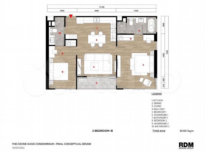 2-к. квартира, 81 м² (Таиланд)