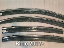 Дефлекторы нержавейка KIA RIO IV 2017