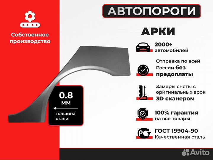 Ремкомплект кузовных арок для Kia Carens 2 (UN)