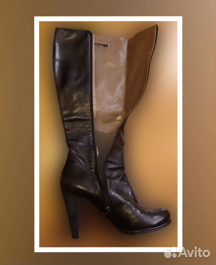 Демисезонные женские Сапоги из натуральной кожи